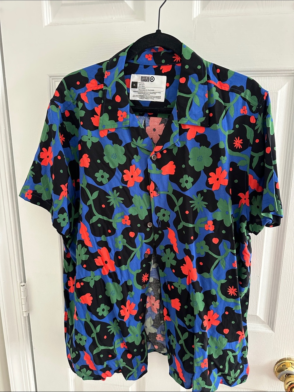 Target Short-Sleeve Button-Down Shirt with Floral Print